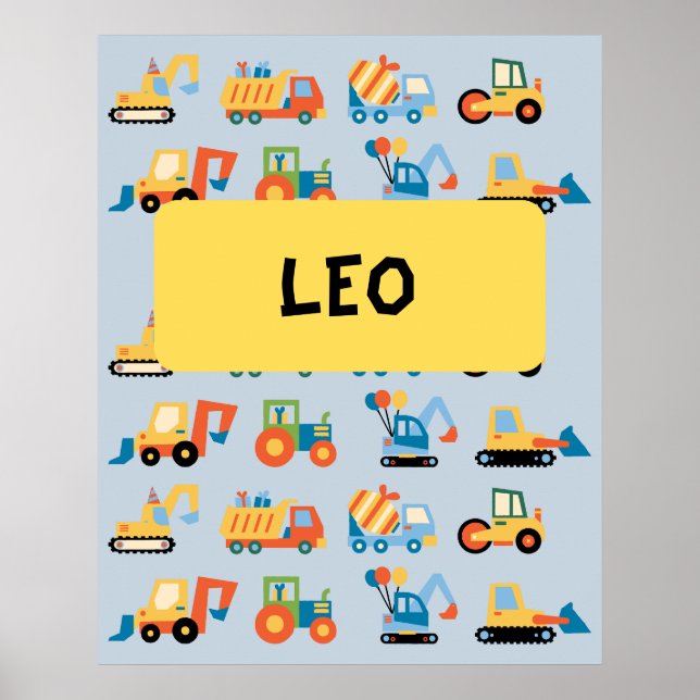 Construction vehicle lover poster (Front)