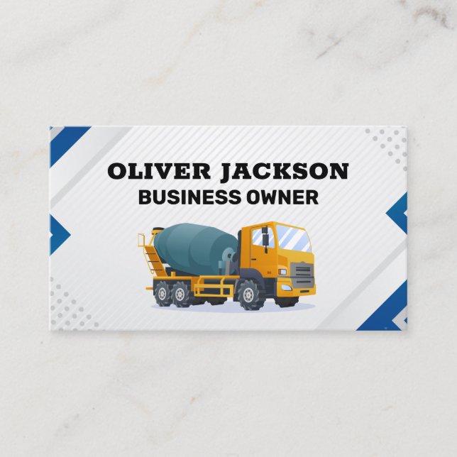 Construction Vehicle | Property Development Business Card (Front)