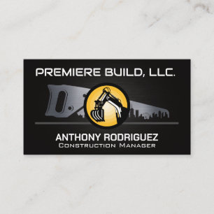 Construction Vehicle   Real Estate Builds Business Card