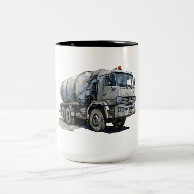 Construction Vehicle Two-Tone Coffee Mug (Center)
