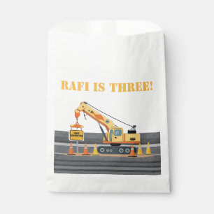 Construction vehicle upsherin crane favour bags
