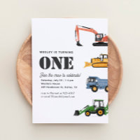 Construction Vehicles 1st Birthday Party
