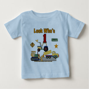 Construction Vehicles 1st Birthday Tshirts