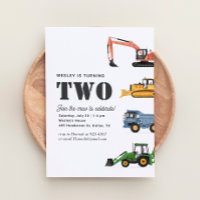 Construction Vehicles 2nd Birthday Party