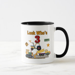 Construction Vehicles 3rd Birthday Tshirts Mug