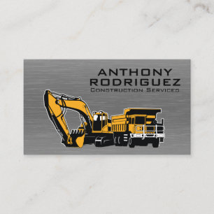 Construction Vehicles   Builder  Business Card