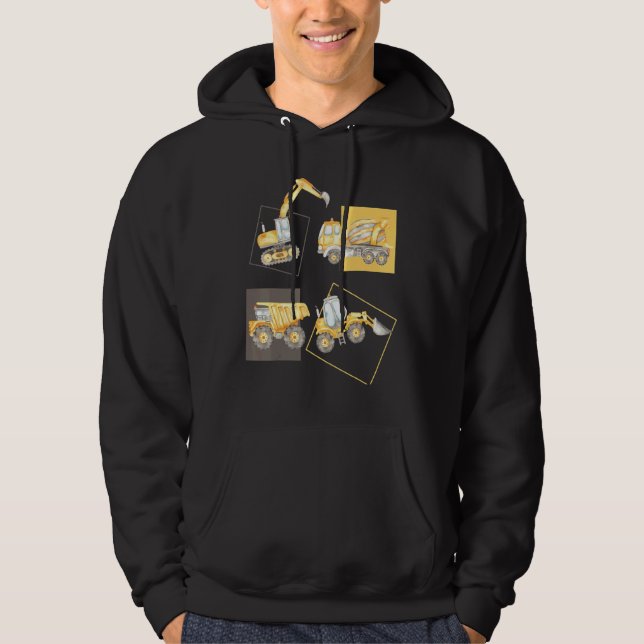 Construction Vehicles Construction Sites Trucks Wh Hoodie (Front)