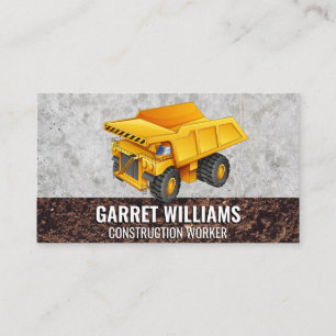 Construction Vehicles   Earth Mover Business Card