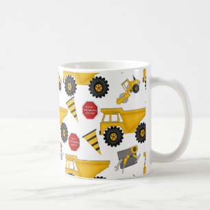 Construction Vehicles, Fun 11 oz Classic White Mug