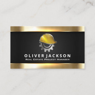 Construction Vehicles   Hard Hat Logo Business Card