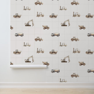 Construction vehicles heavy equipment beige  wallpaper