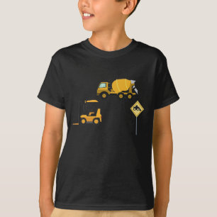 Construction Vehicles Illustration T-Shirt