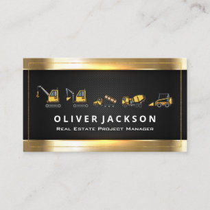 Construction Vehicles   Industrial Business Card