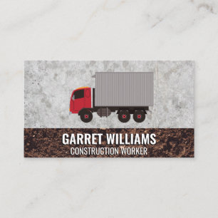 Construction Vehicles   Logistics Business Card
