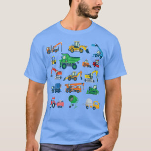 Construction Vehicles worker operator Excavator tr T-Shirt