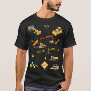 Construction Warning Work Zone T-Shirt