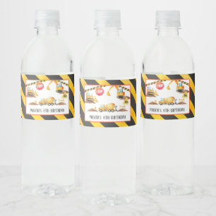 Construction Water Bottle Label - WH