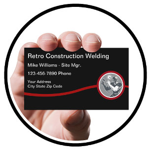 Construction Welding Service Business Card