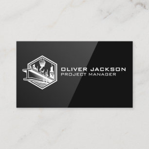 Construction Winch and Steel Beam Business Card