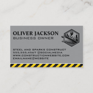 Construction Winch Lifting Steel Beam Business Card