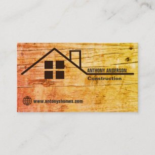 construction woodworking carpentry  business card