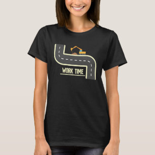Construction Work Heavy Equipment Excavator Operat T-Shirt