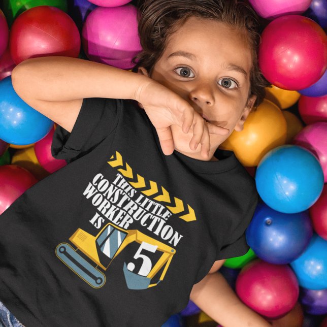 Construction Worker 5th Birthday Boy T-Shirt (Creator Uploaded)