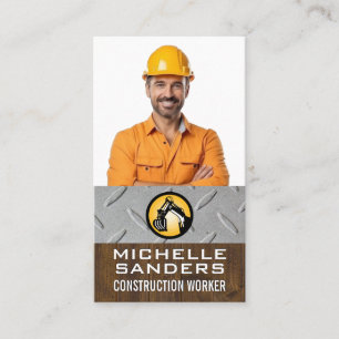 Construction Worker   Blue Collar   Contractor Business Card