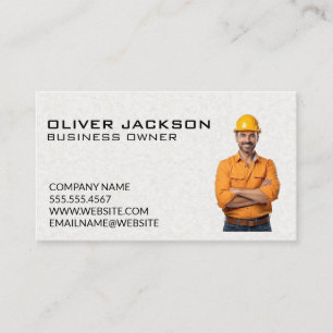 Construction Worker   Blue Collar   Dirt Business Card