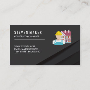 Construction Worker Builder Business Card