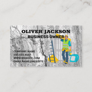 Construction Worker   Builder Site Business Card