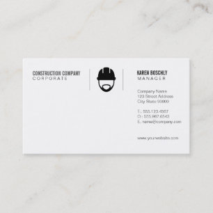 Construction Worker Business Card