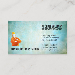 Construction Worker Business Card