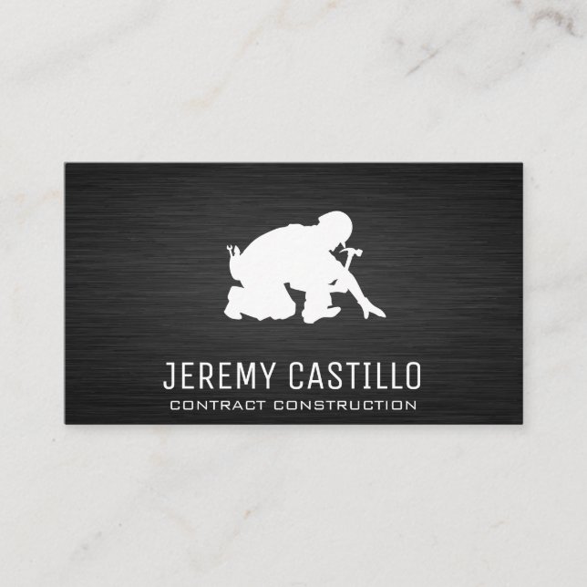 Construction Worker Business Card (Front)