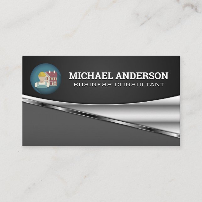 Construction Worker Business Card (Front)