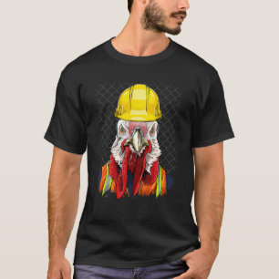 Construction Worker Chicken Laborer Animal Hen Chi T-Shirt