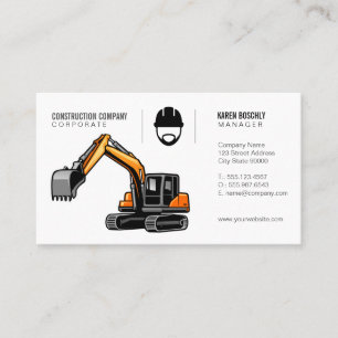 Construction Worker   Earth Mover Business Card