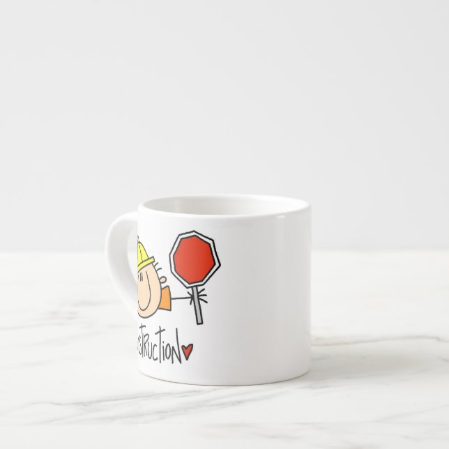 Construction Worker Espresso Cup (Front Left)