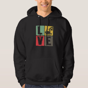 Construction Worker Excavator Driver Excavator     Hoodie