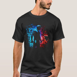 Construction Worker Flames Shovel Civil Engineerin T-Shirt