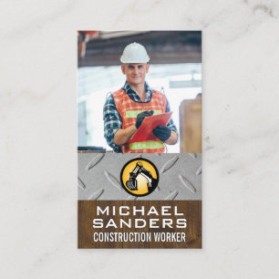 Construction Worker   Foreman Engineer Business Card