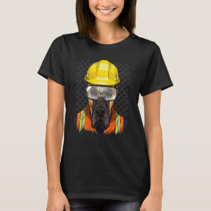 Construction Worker Great Dane Laborer Dog Great D T-Shirt
