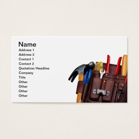 Construction Worker, Handy Man Business Card