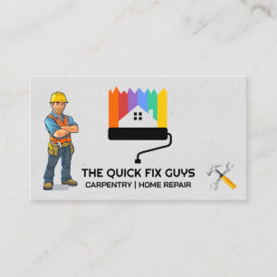 Construction Worker Home Repair Tools Business Card
