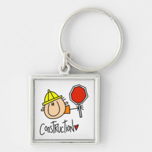 Construction Worker Key Ring