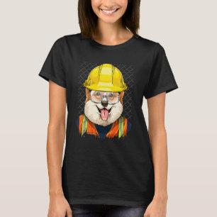 Construction Worker Pembroke Welsh Corgi Laborer D T-Shirt
