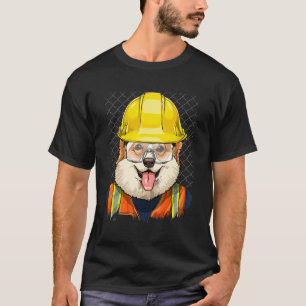 Construction Worker Pembroke Welsh Corgi Laborer D T-Shirt