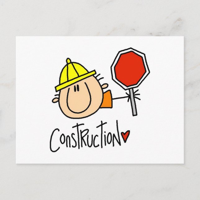 Construction Worker Postcard (Front)