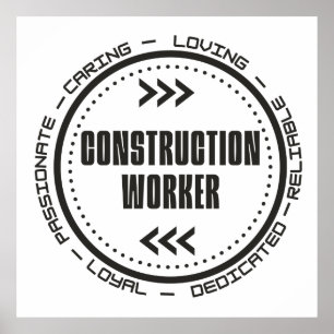 Construction Worker Poster