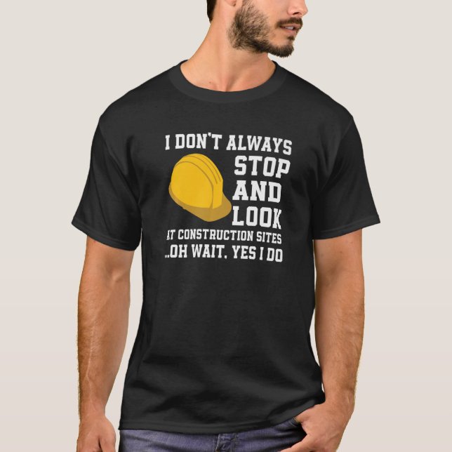 Construction Worker Qoute Concrete T-Shirt (Front)